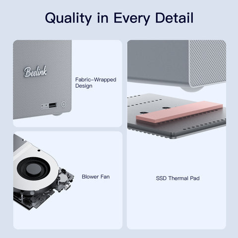 Beelink ME Pro 2-Bay  AI NAS Mini PC  Intel® Wildcat Lake 304