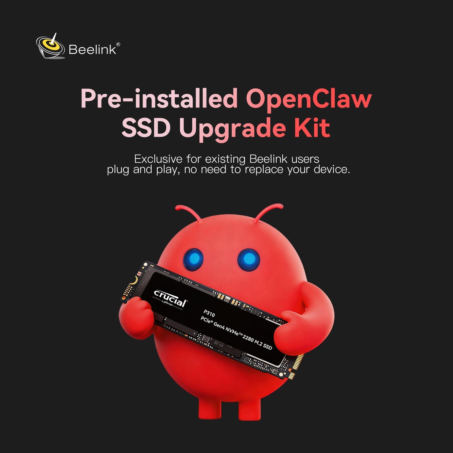 Pre-installed OpenClaw SSD Upgrade Kit