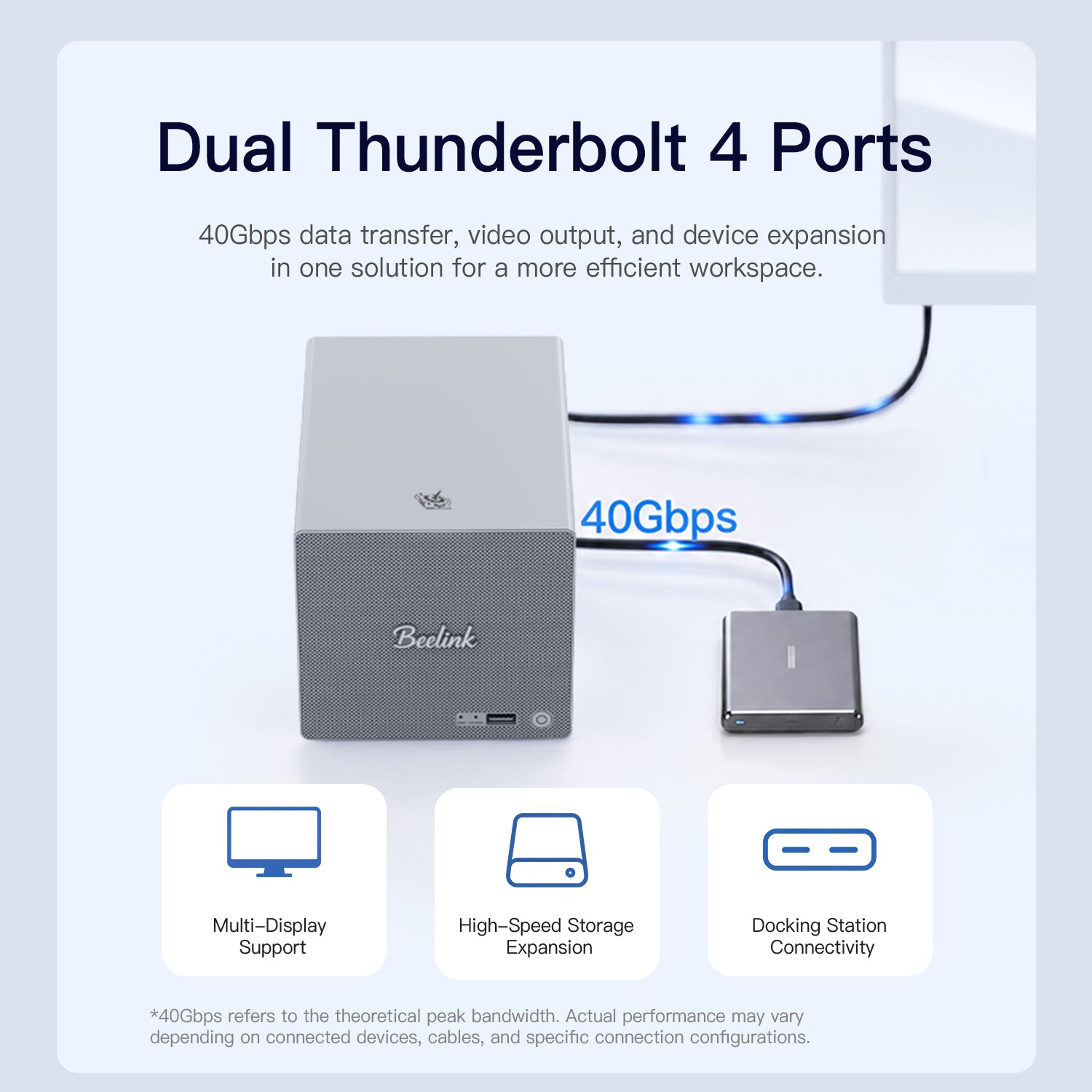 Beelink ME Pro 2-Bay  AI NAS Mini PC  Intel® Wildcat Lake 304