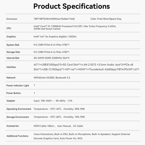Beelink GTi13 Ultra Intel® Core™ i9-13900HK