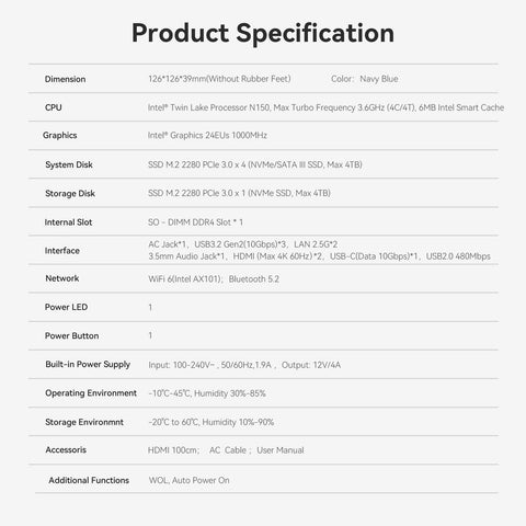 Beelink EQ14 Intel® Twin Lake N150