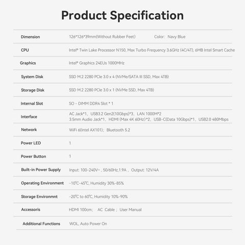 Beelink EQ14 Intel® Twin Lake N150