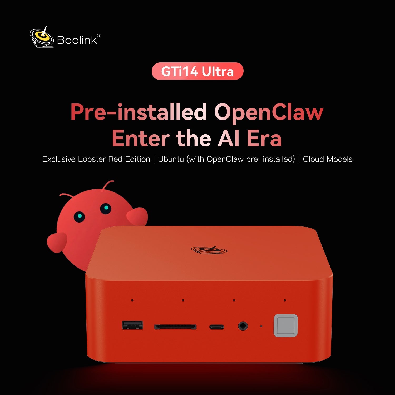 Beelink GTi14 Ultra AI PC Intel® Core™ UItra 9 185H (OpenClaw Pre-Installed)